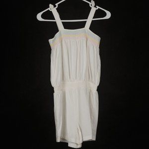 GAP Smocked Romper with Tie Sleeves Kid's XL